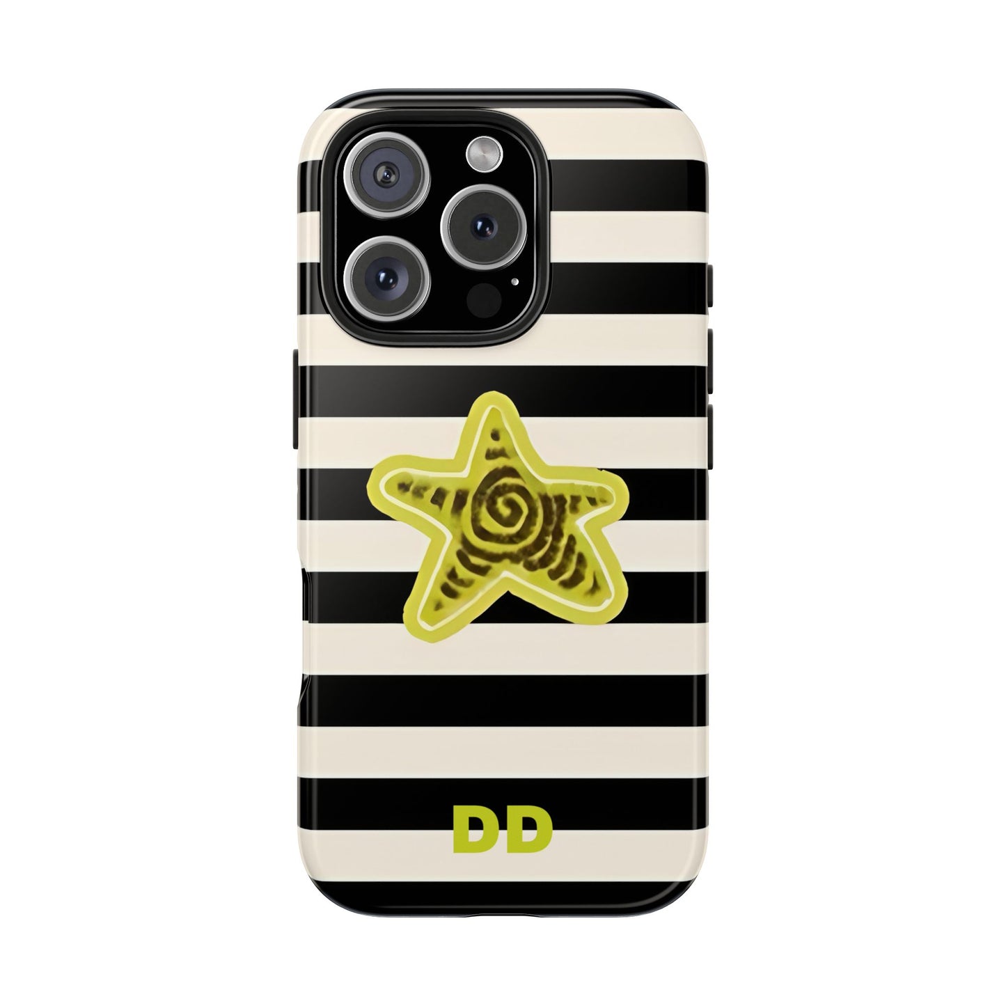 Striped Lime Star Phone Case