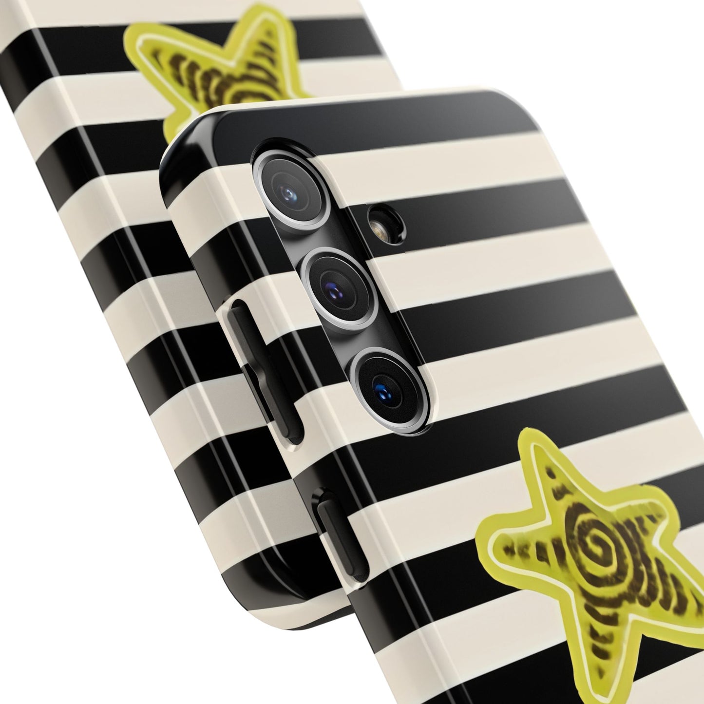 Striped Lime Star Phone Case