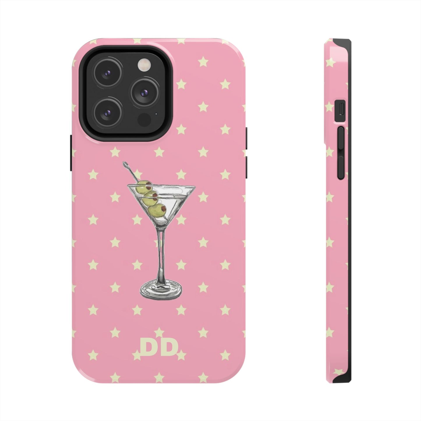Martini Phone Case in Pink & Crème Stars