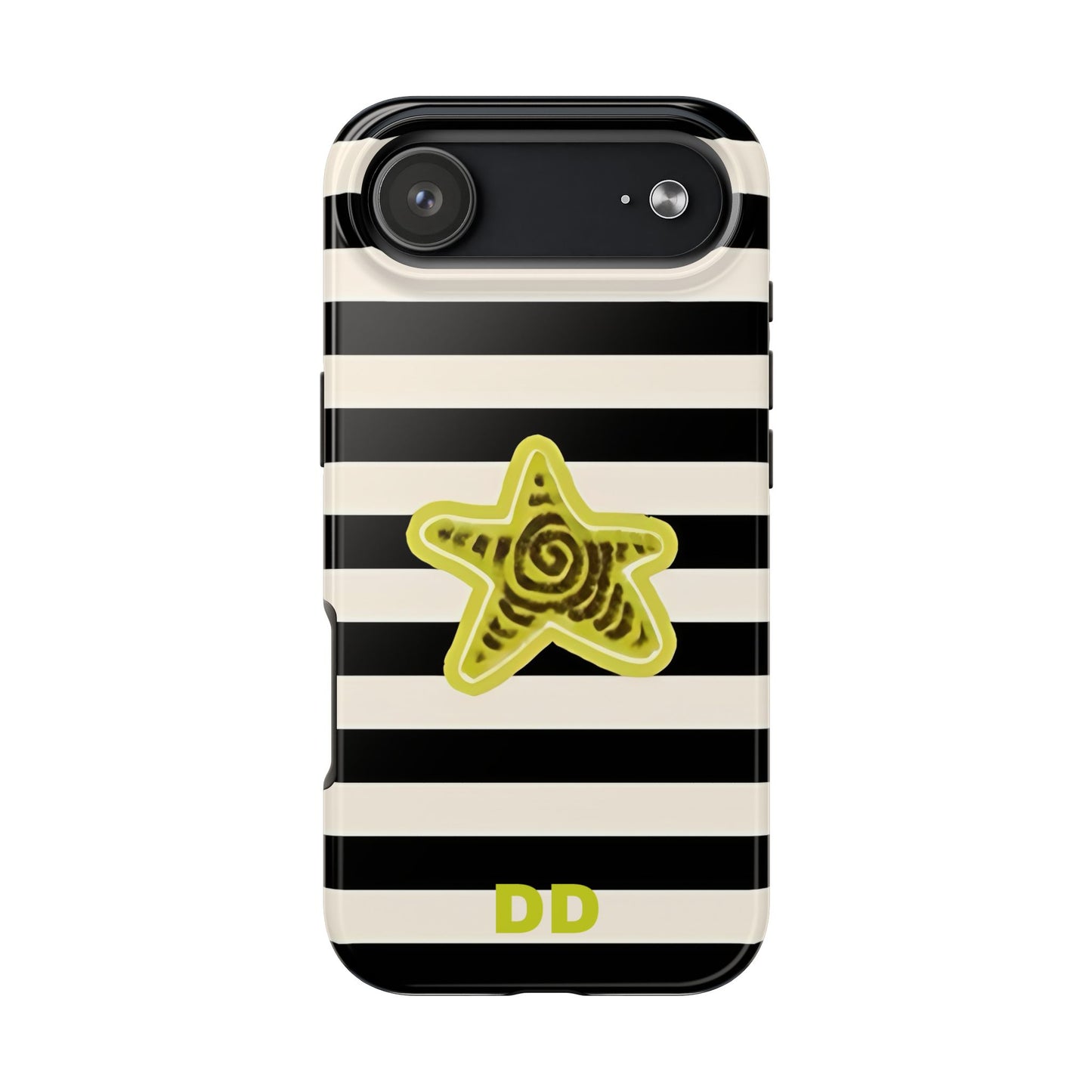 Striped Lime Star Phone Case