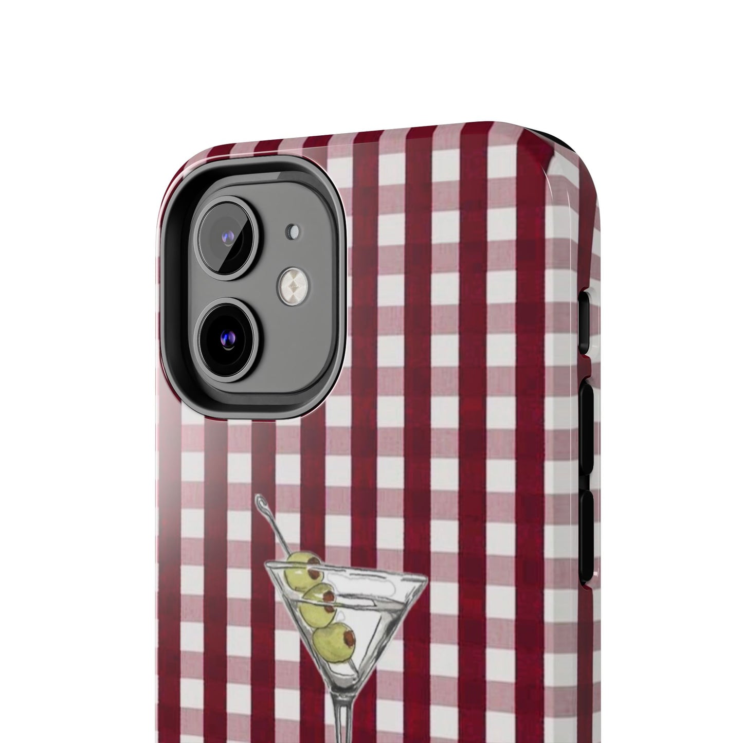 Martini Phone Case in Cherry Red Checker
