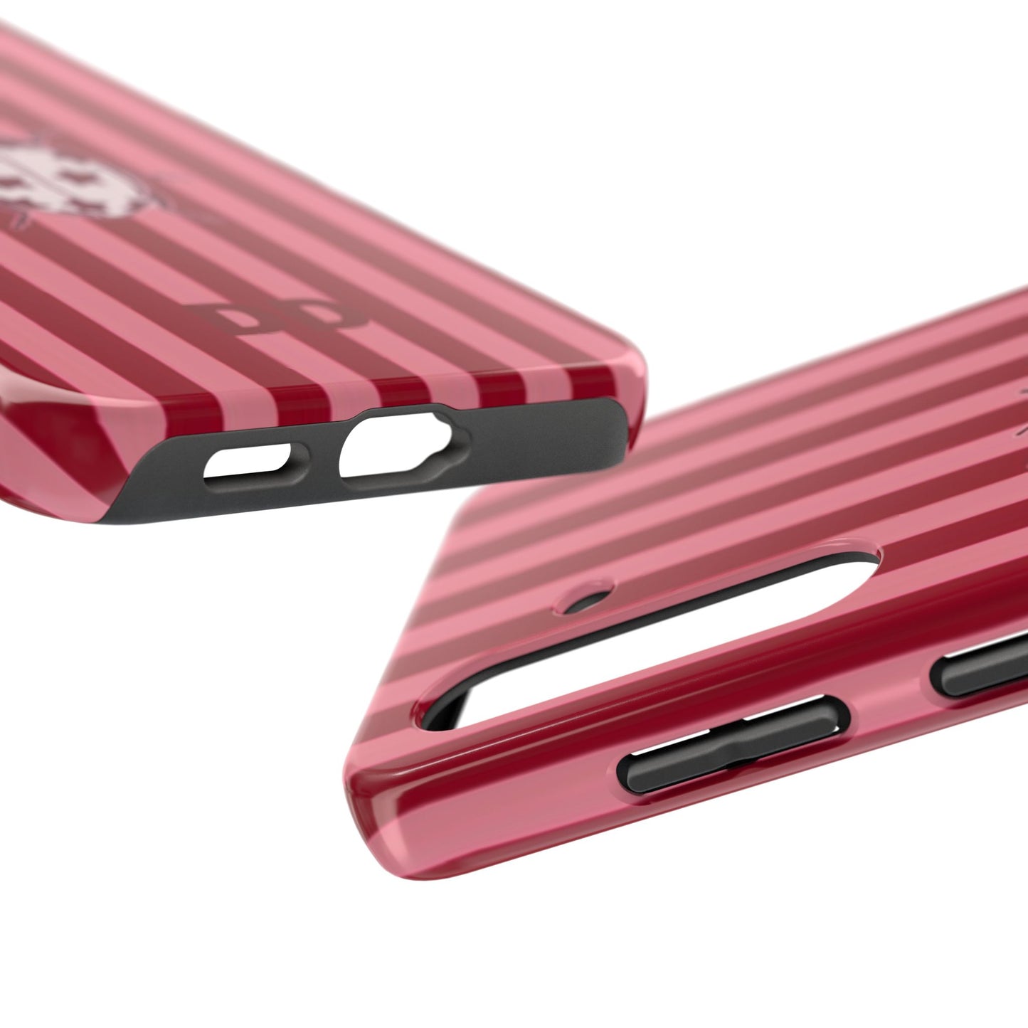 Ladybug Phone Case in Red & Pink Stripe