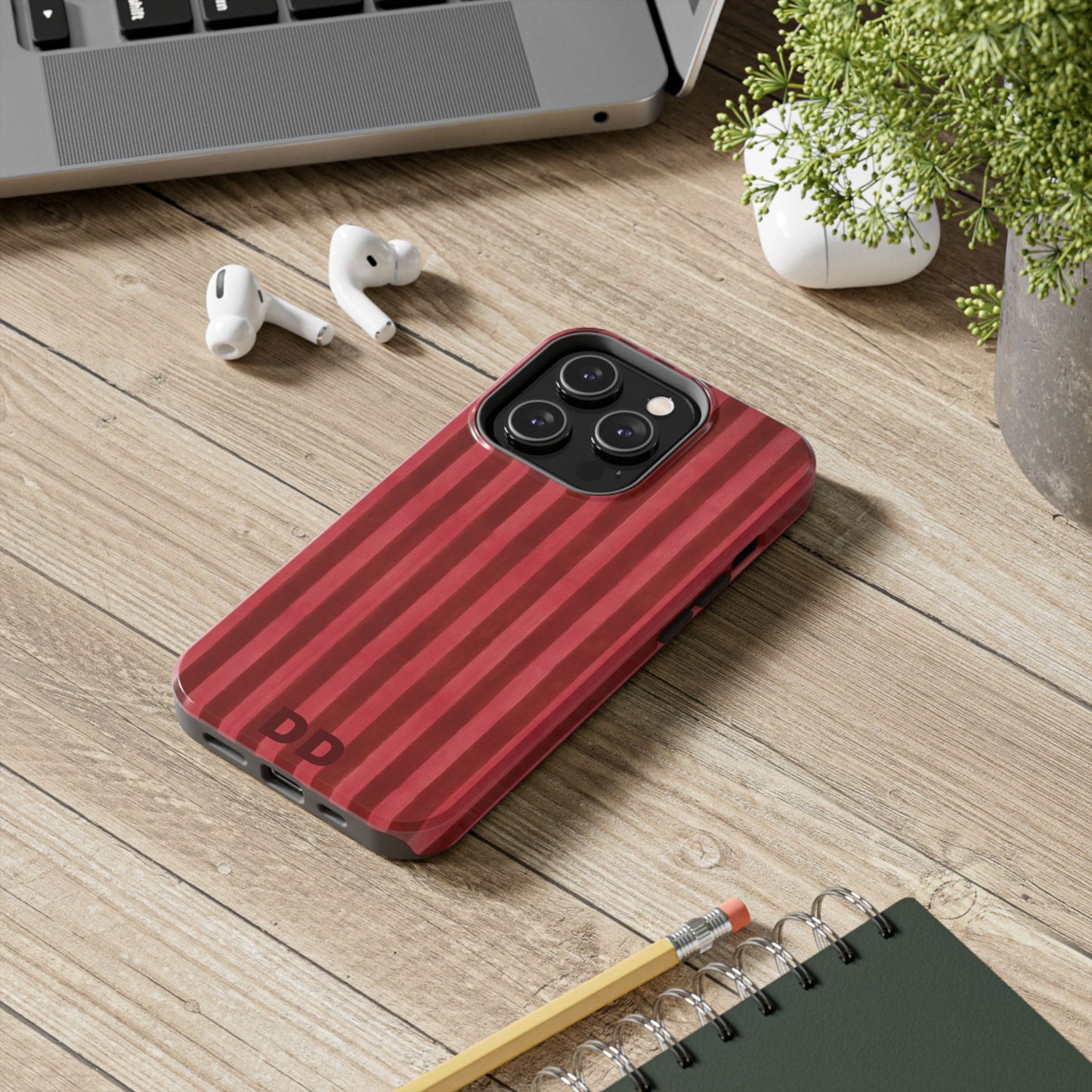 Red Pin Stripe Phone Case