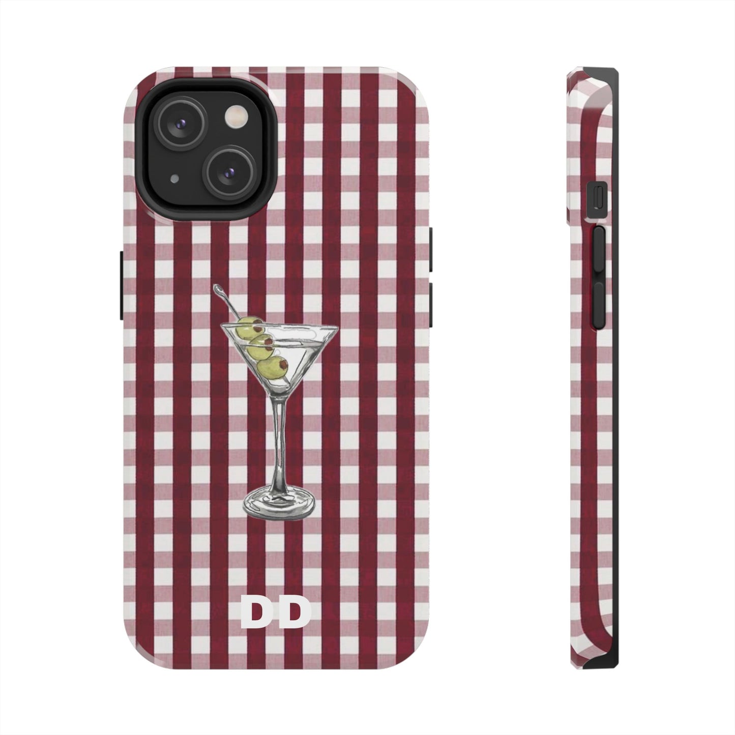 Martini Phone Case in Cherry Red Checker