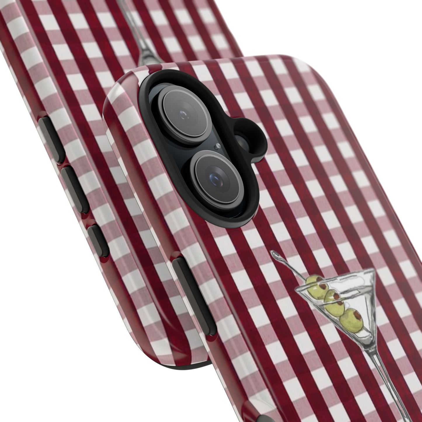 Martini Phone Case in Cherry Red Checker
