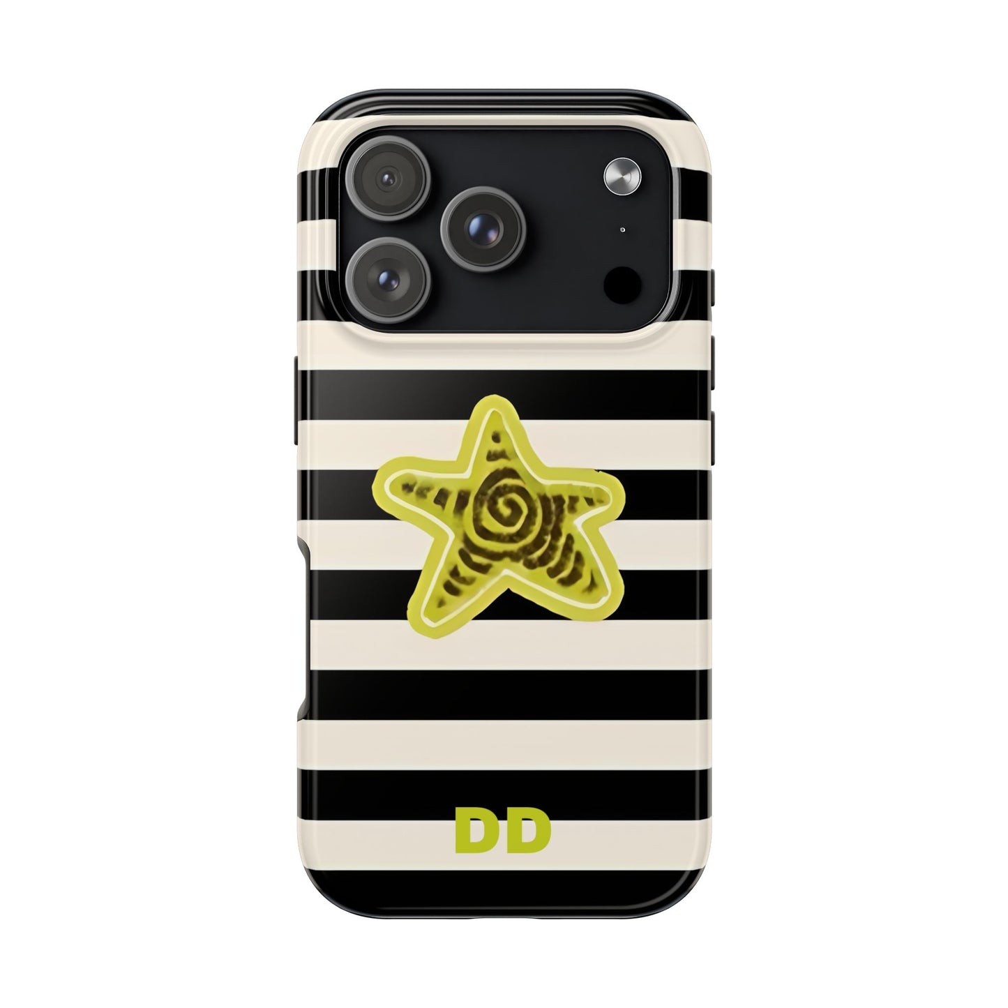 Striped Lime Star Phone Case