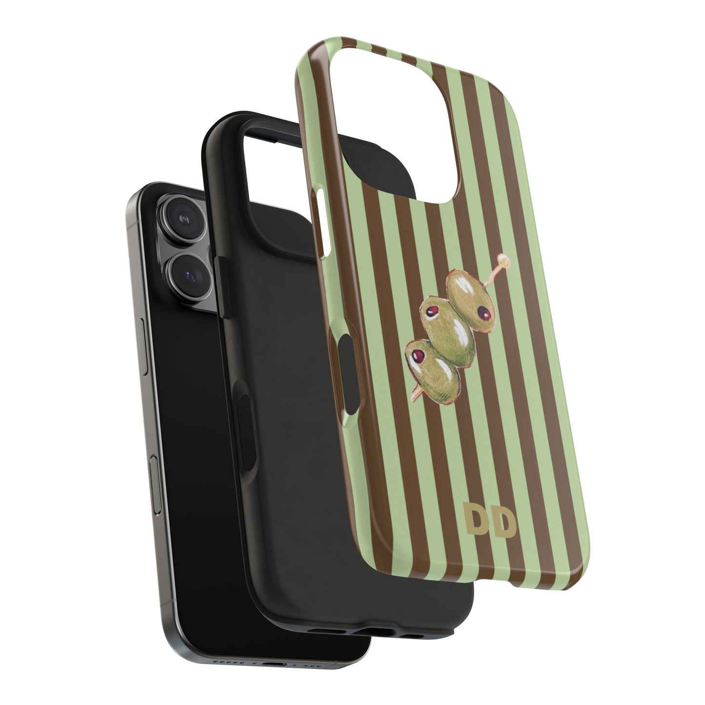 Olive Phone Case in Mint & Chip