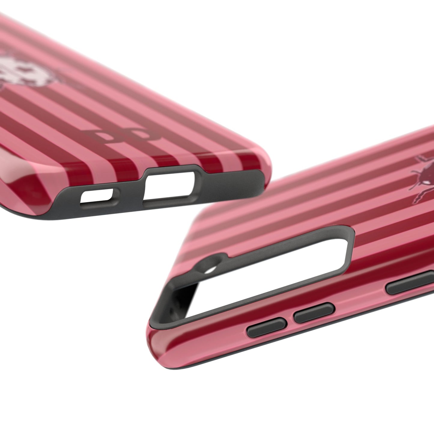 Ladybug Phone Case in Red & Pink Stripe