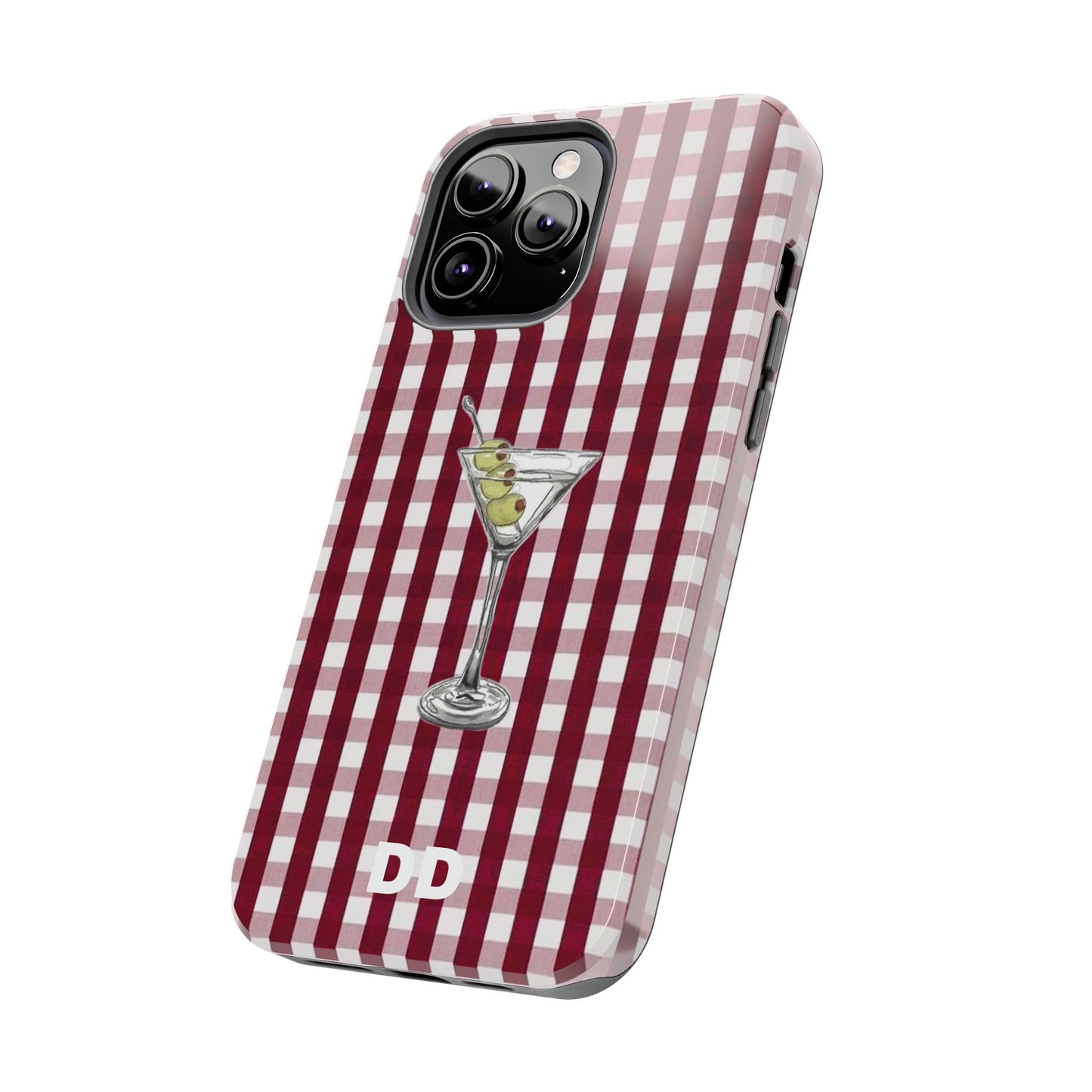Martini Phone Case in Cherry Red Checker