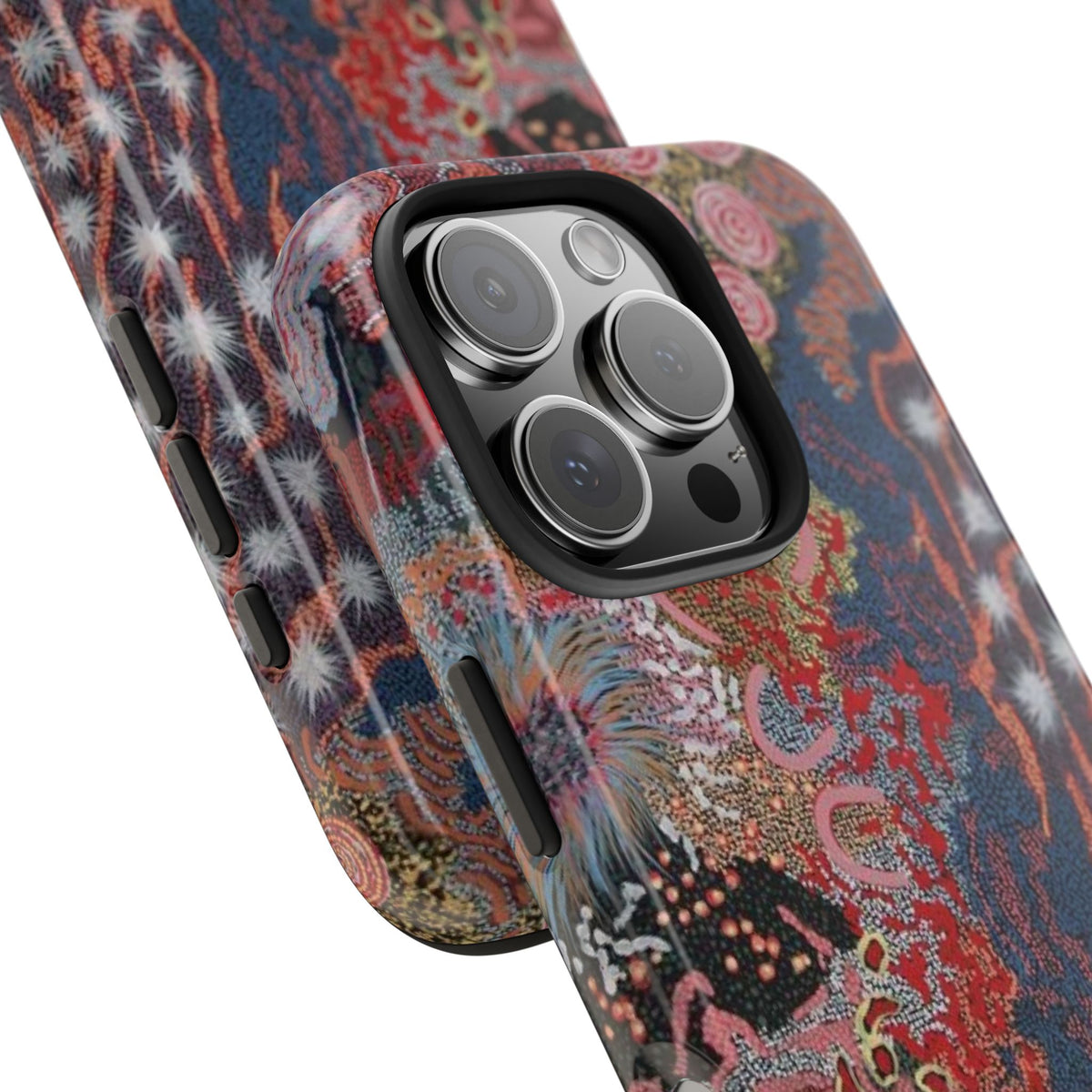 Mosaic Patchwork Phone Case — Multicolour Rainbow Geometric Mosaic Design, view 64 — MagSafe Compatible | Digital Divas