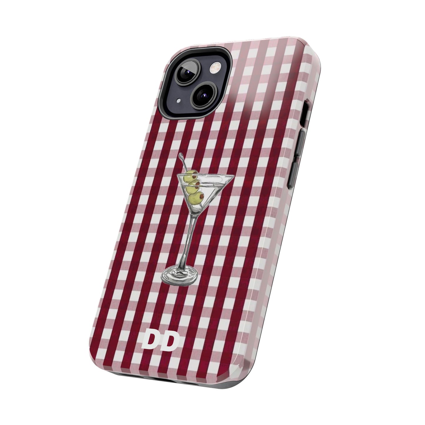 Martini Phone Case in Cherry Red Checker