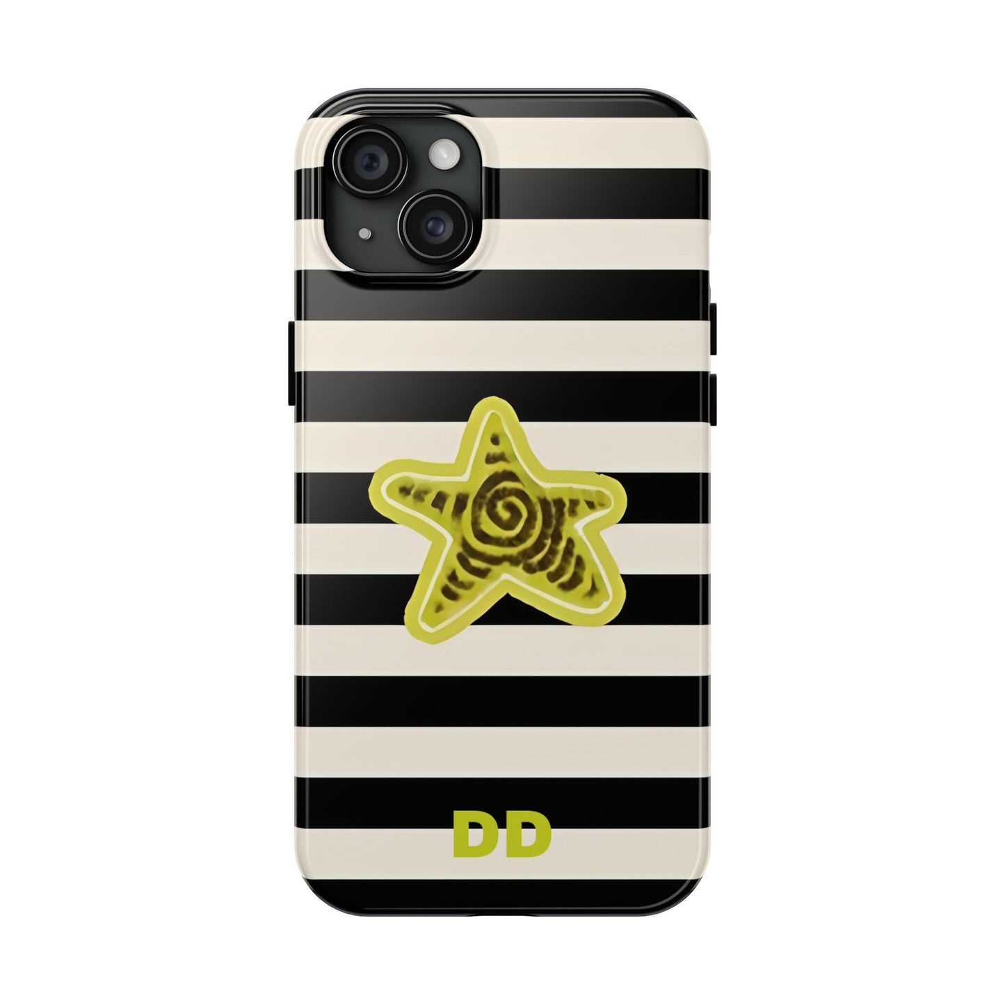 Striped Lime Star Phone Case