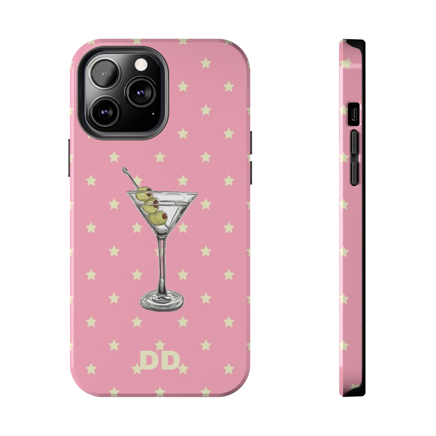 Martini Phone Case in Pink & Crème Stars