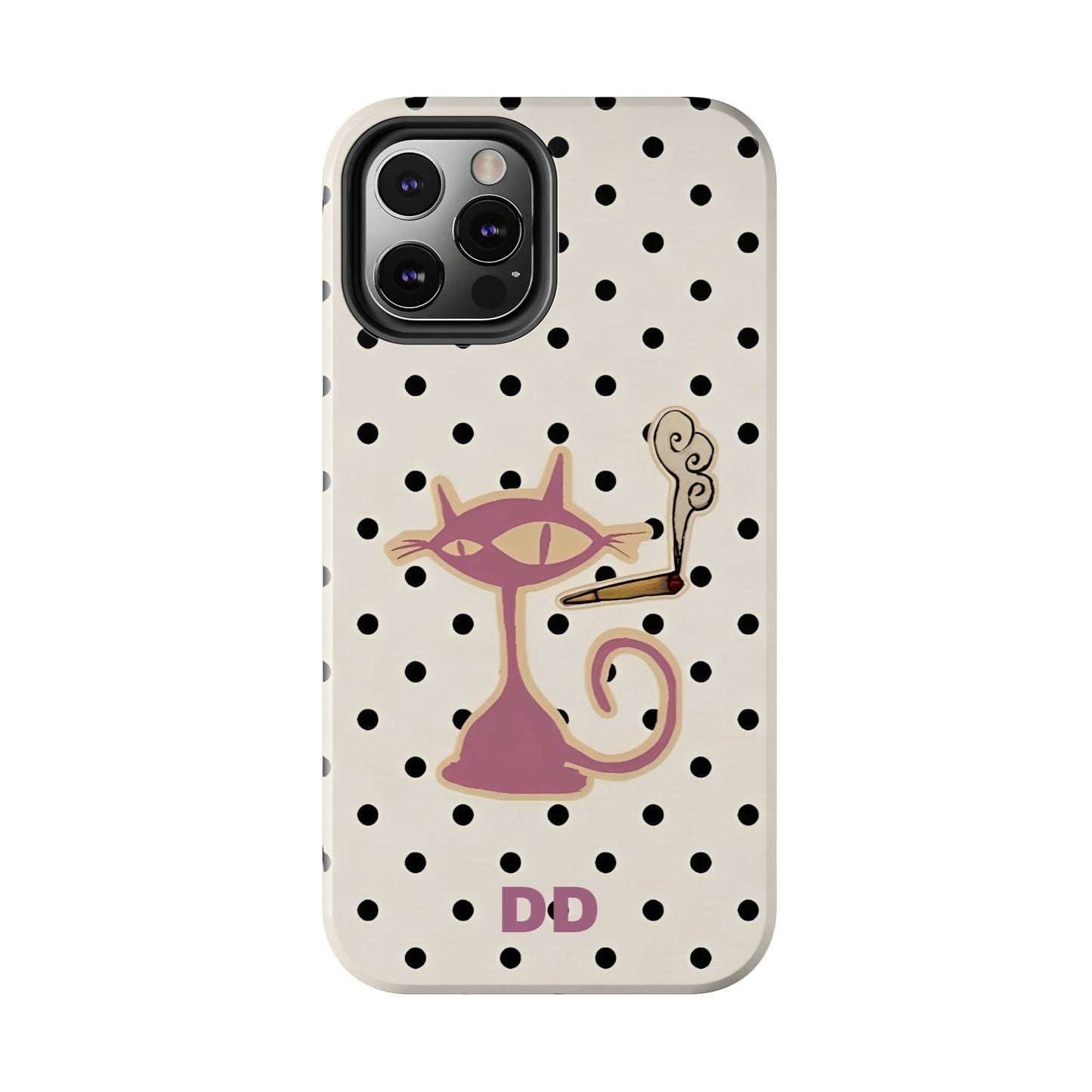White Le Cat Phone Case