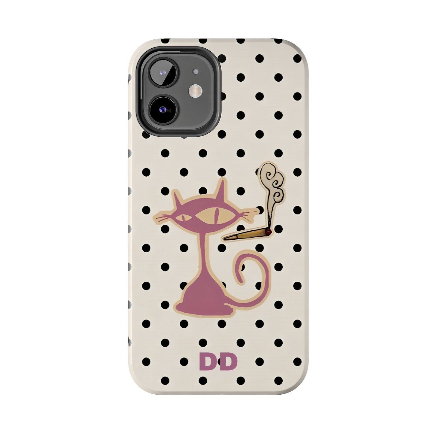 White Le Cat Phone Case