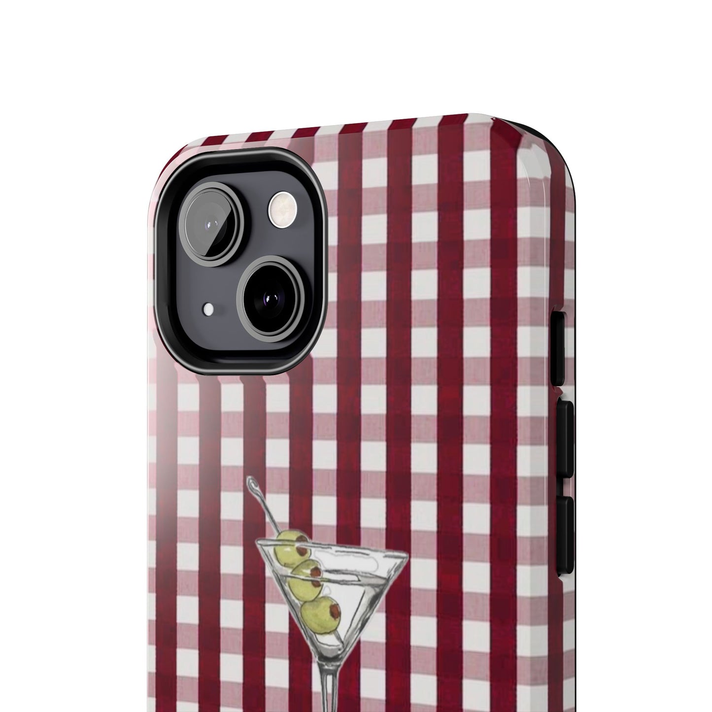 Martini Phone Case in Cherry Red Checker
