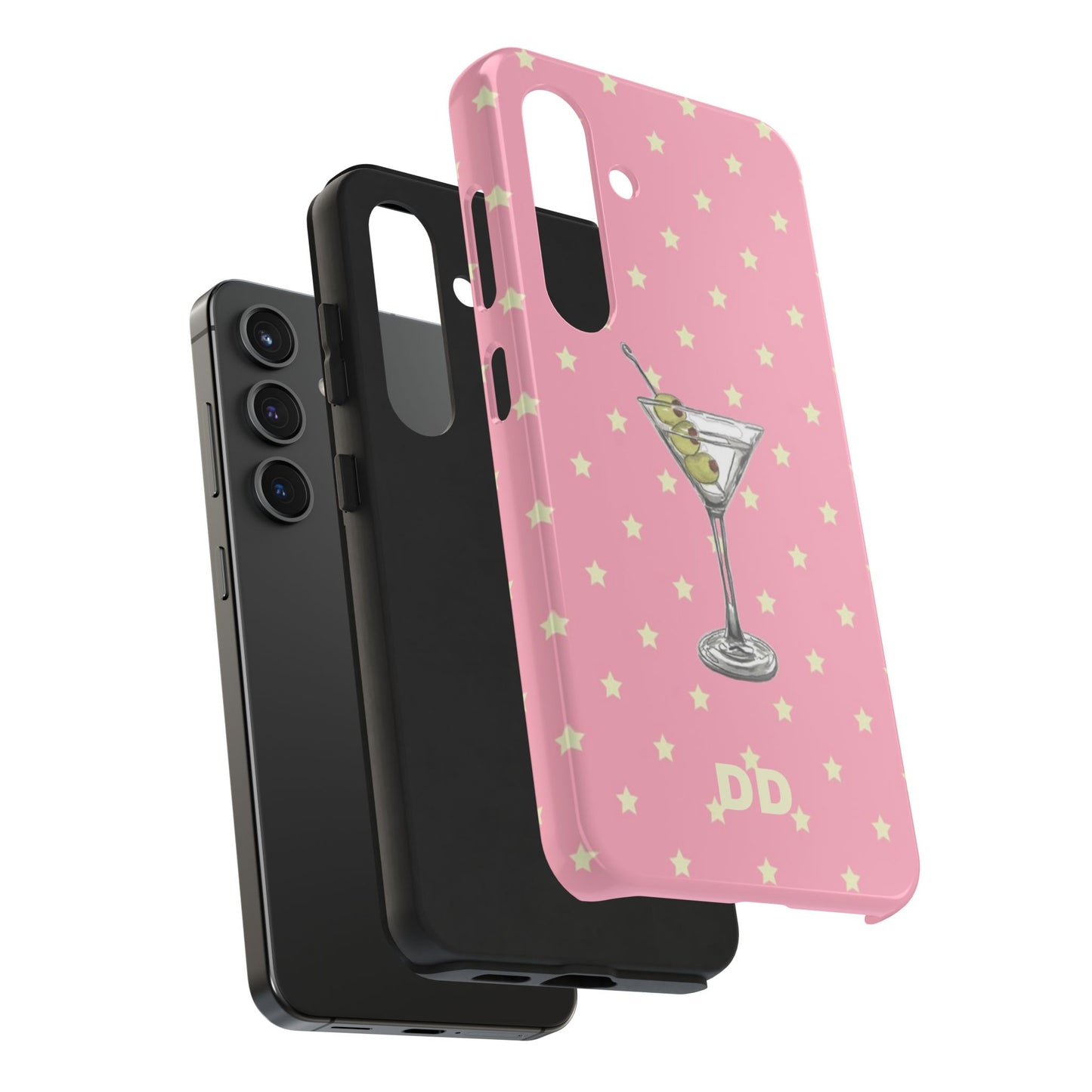 Martini Phone Case in Pink & Crème Stars