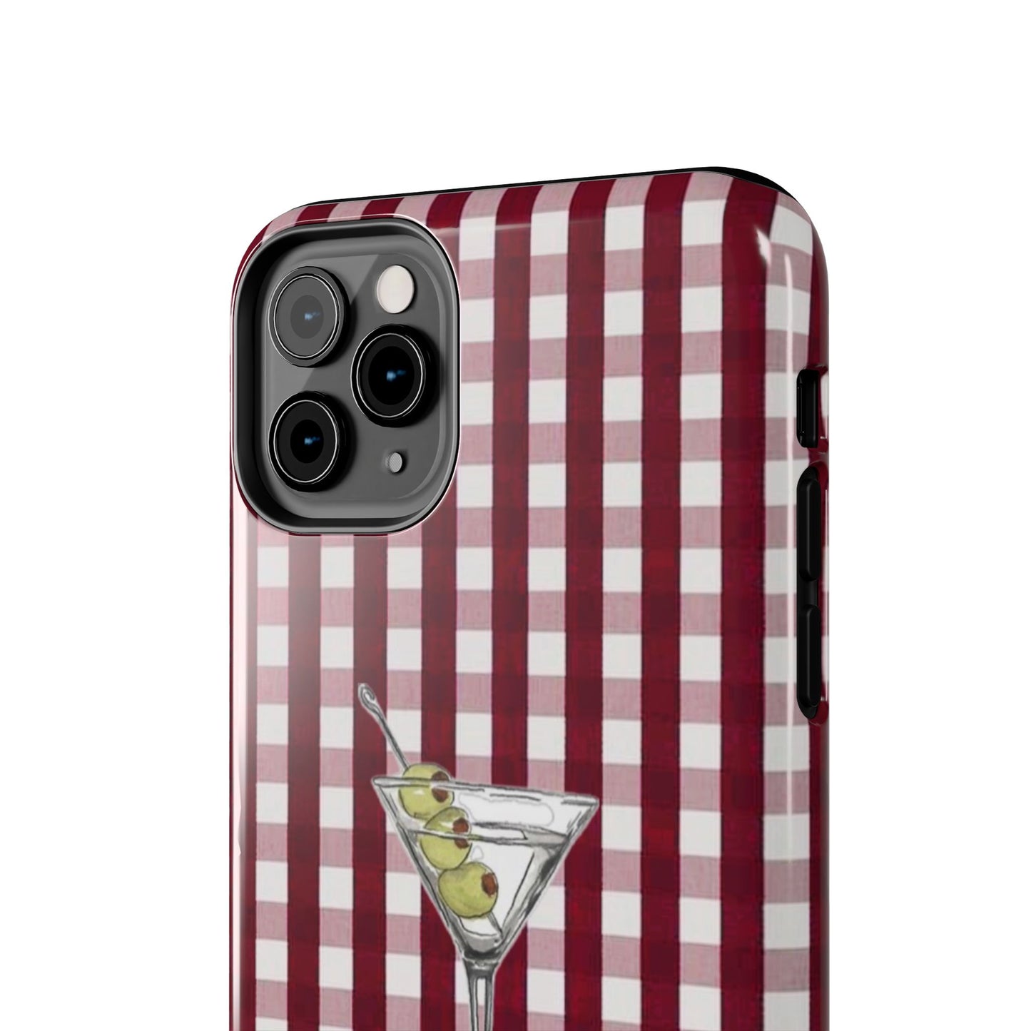 Martini Phone Case in Cherry Red Checker