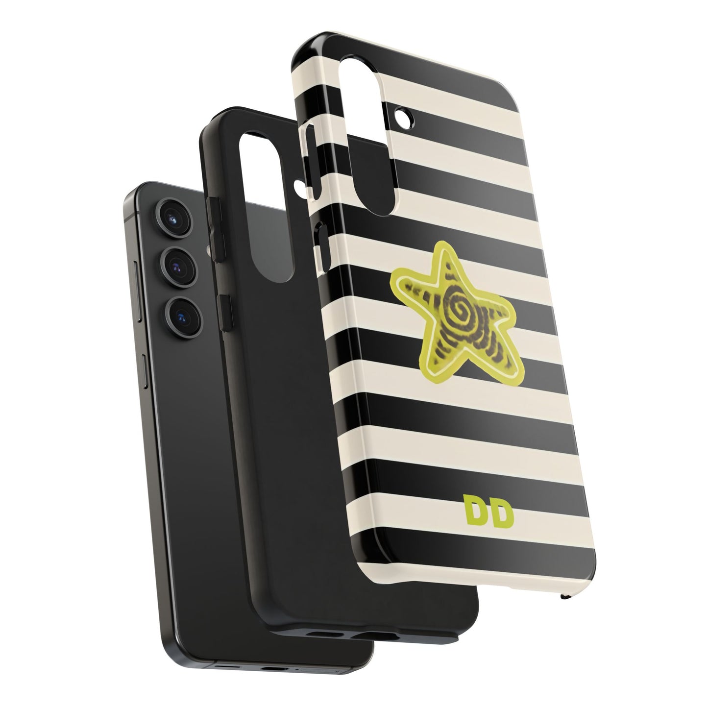 Striped Lime Star Phone Case