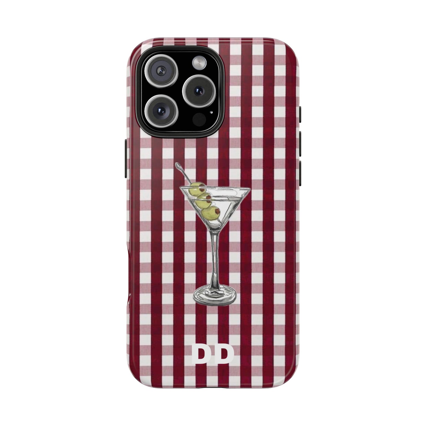 Martini Phone Case in Cherry Red Checker
