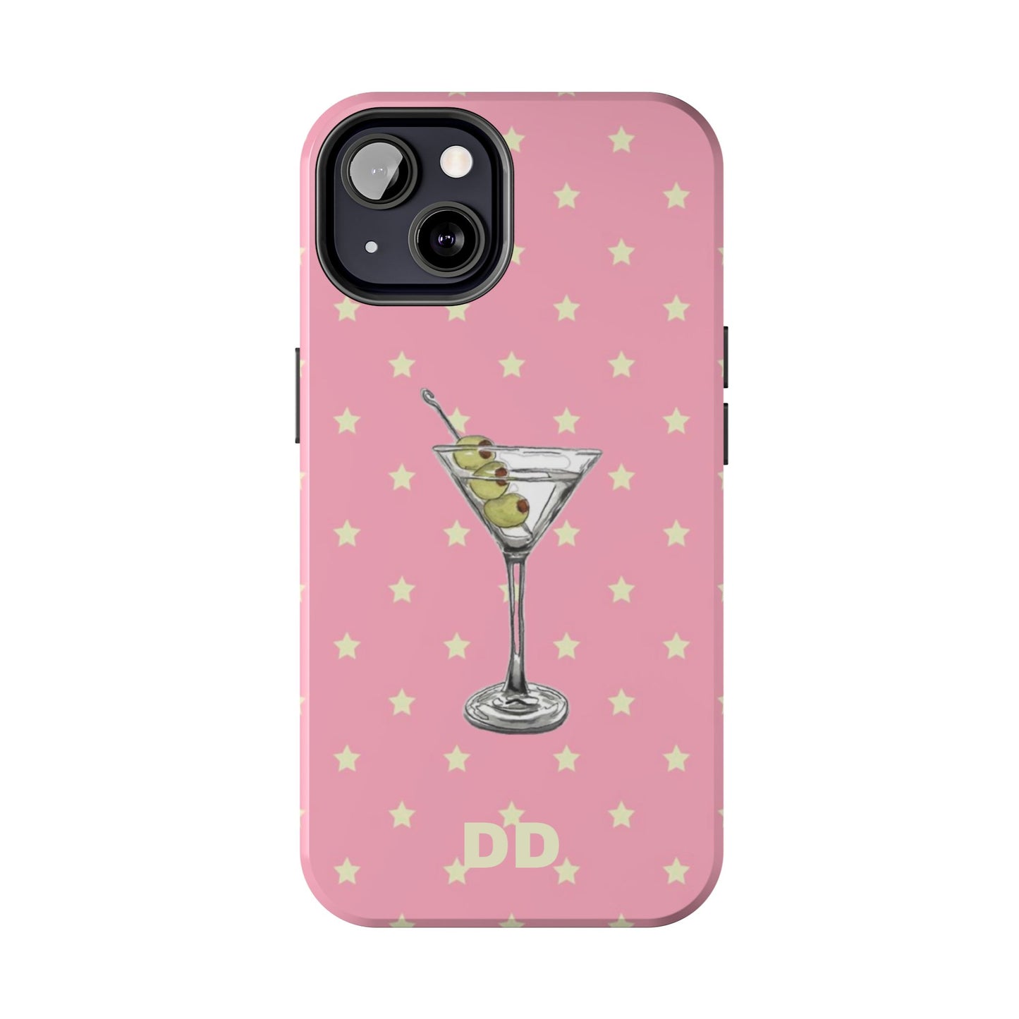 Martini Phone Case in Pink & Crème Stars