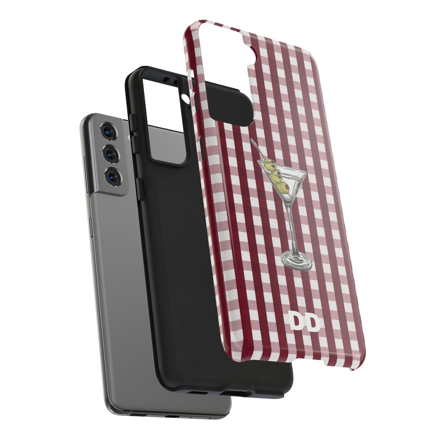 Martini Phone Case in Cherry Red Checker