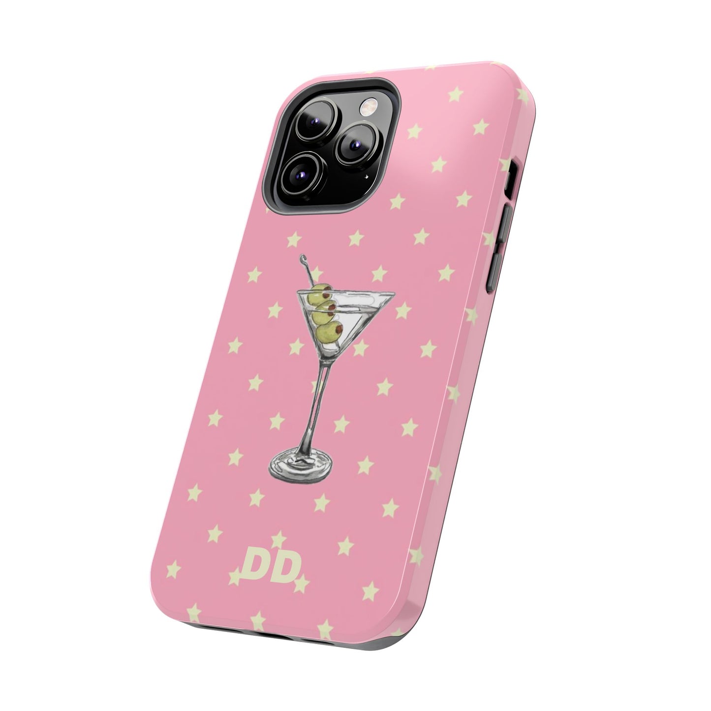 Martini Phone Case in Pink & Crème Stars