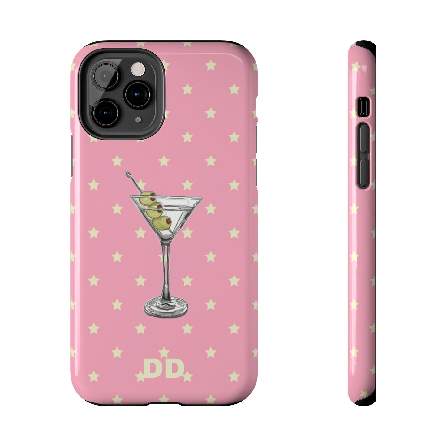 Martini Phone Case in Pink & Crème Stars