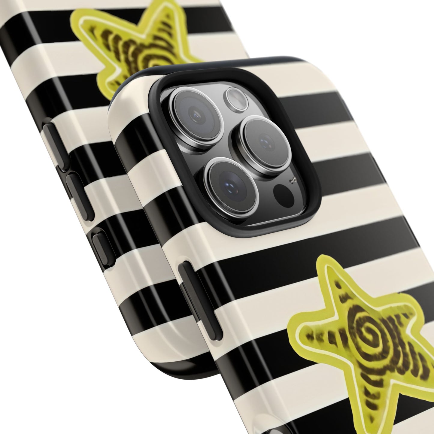 Striped Lime Star Phone Case