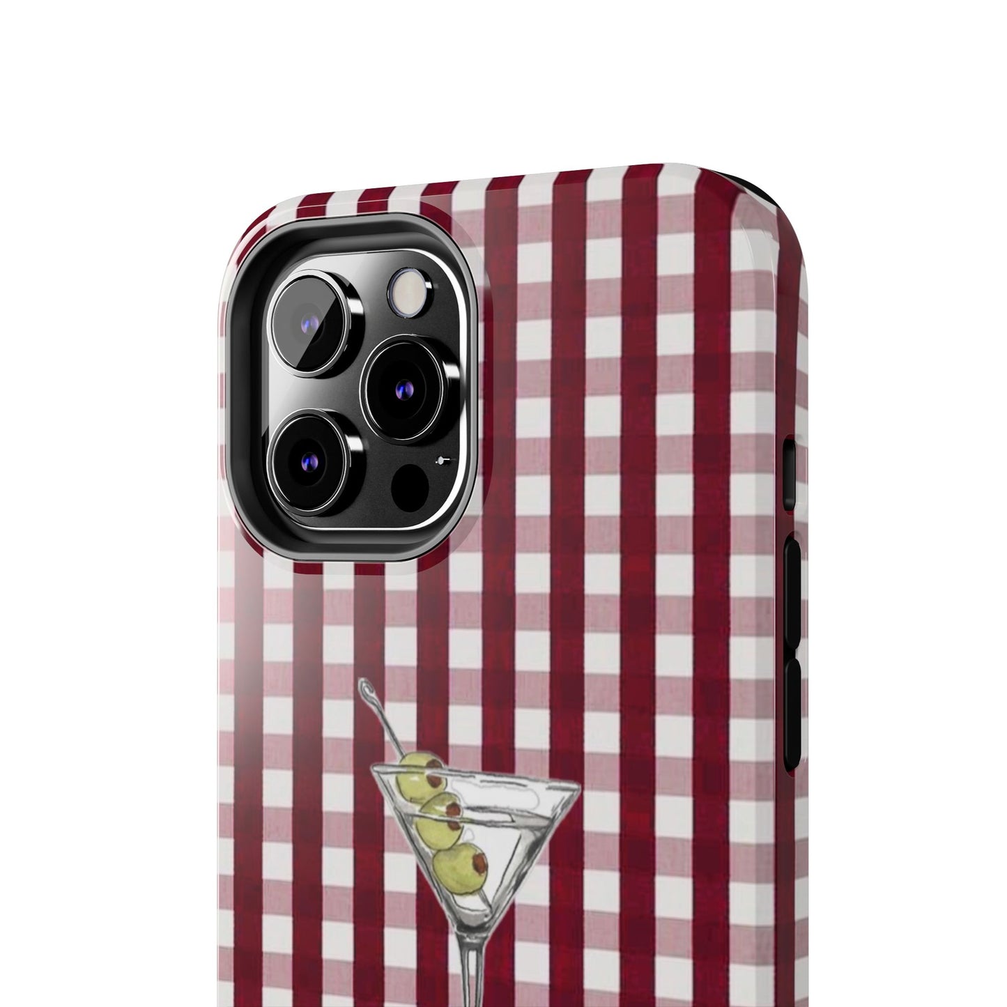 Martini Phone Case in Cherry Red Checker