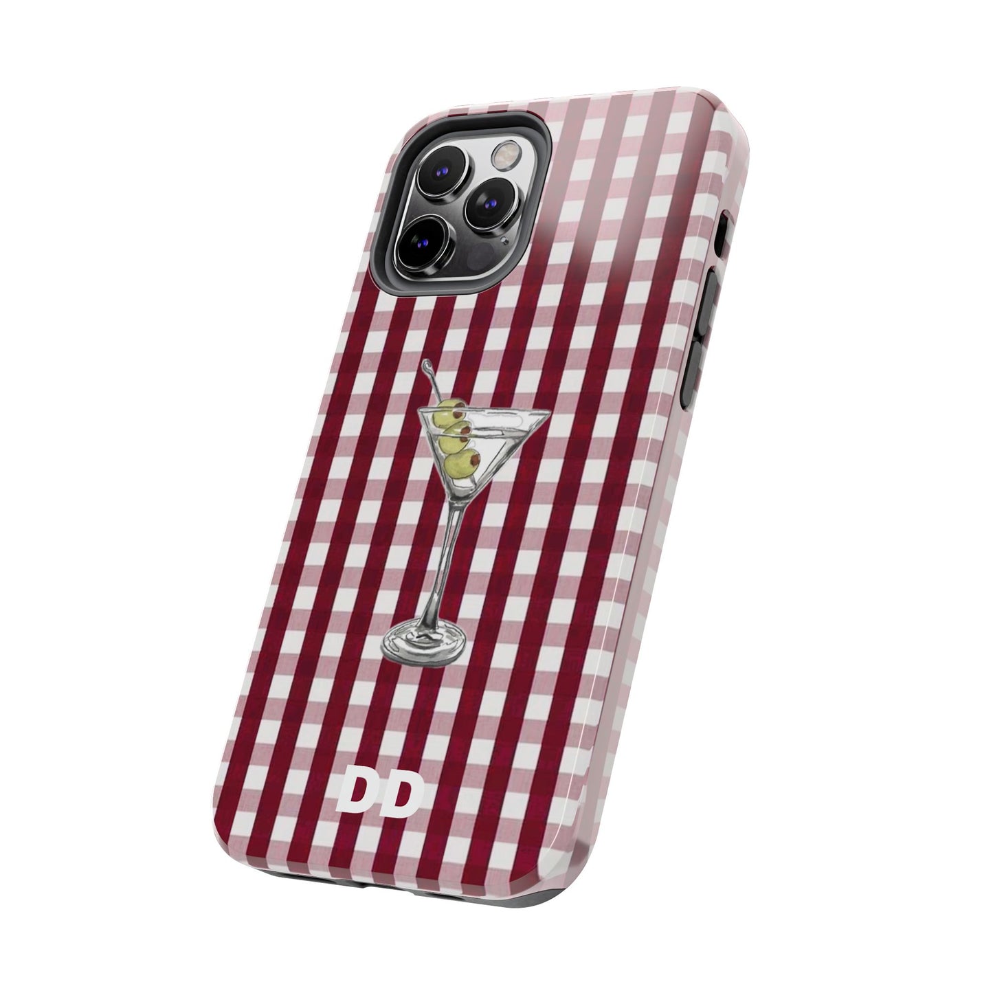 Martini Phone Case in Cherry Red Checker