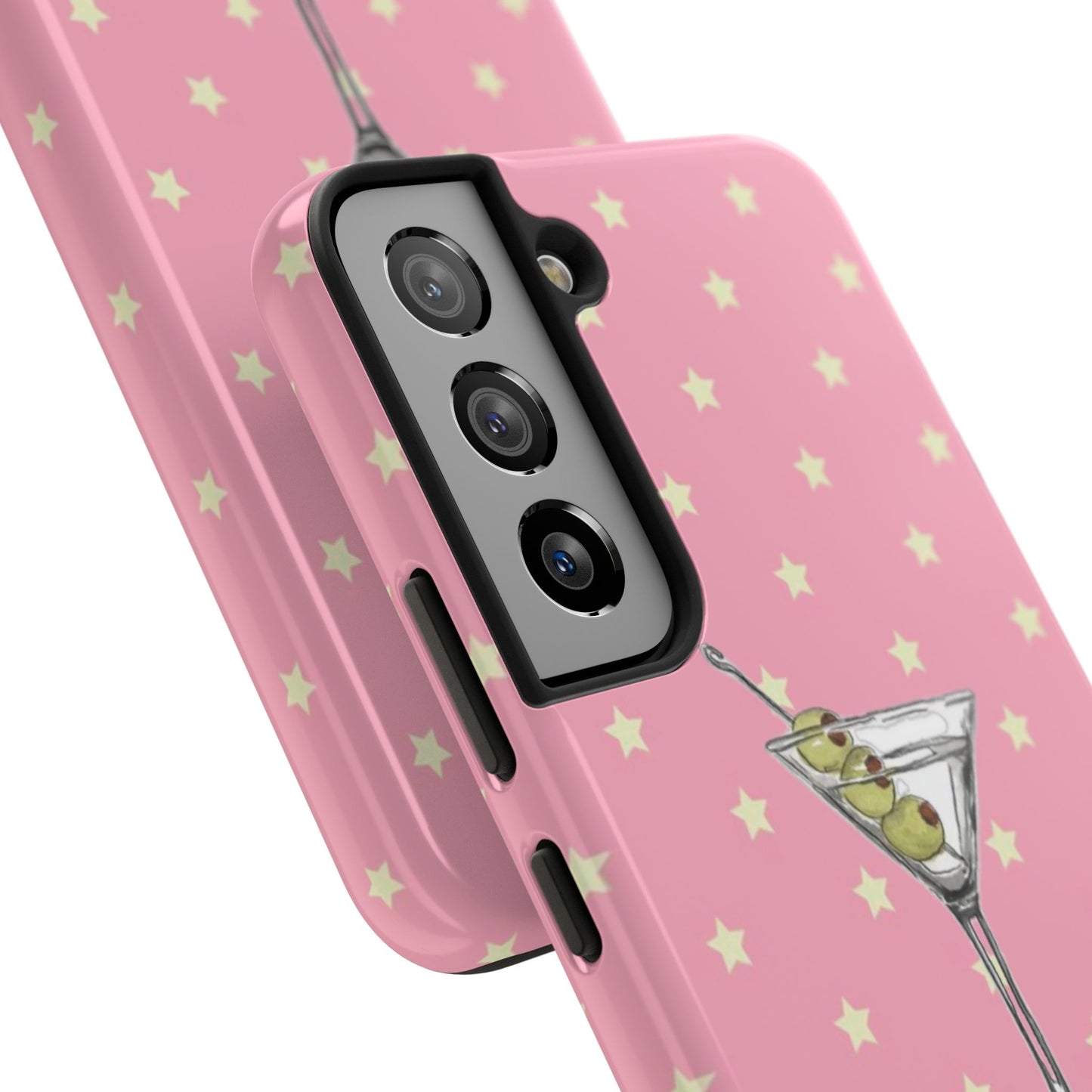 Martini Phone Case in Pink & Crème Stars