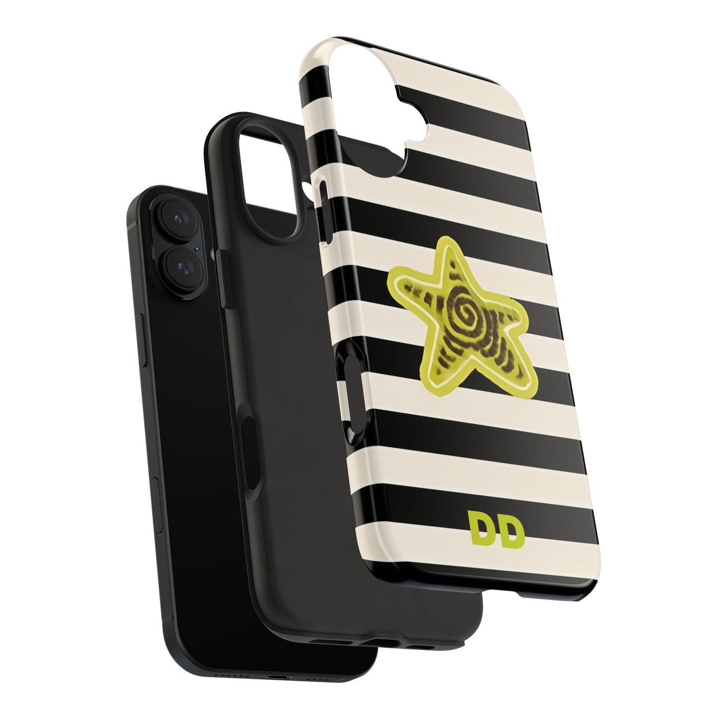 Striped Lime Star Phone Case