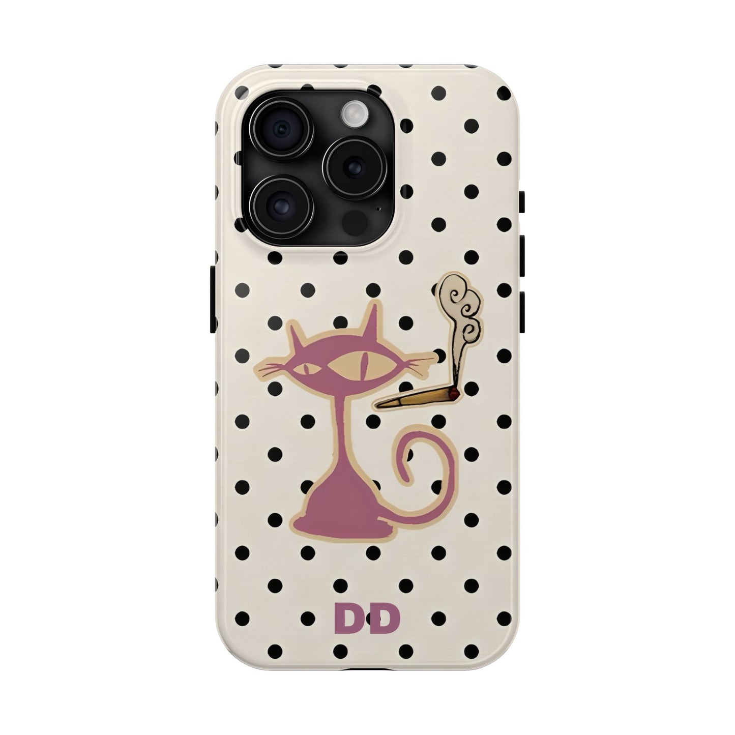 White Le Cat Phone Case