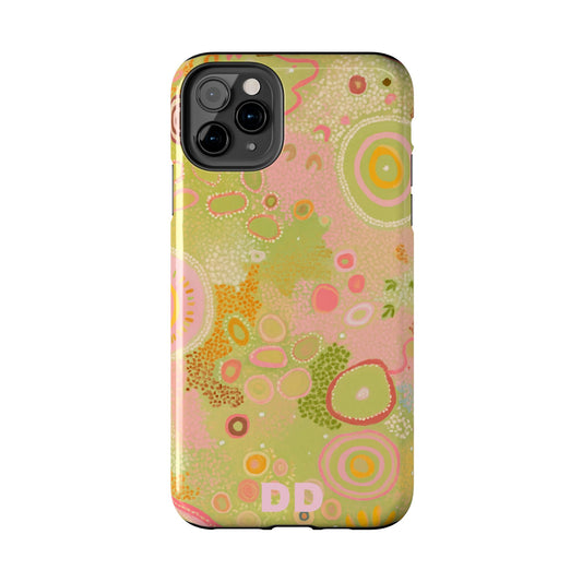 Lillie Green Phone Case — Pink Green Pastel Multicolour Pressed Floral Botanical — MagSafe Compatible | Digital Divas