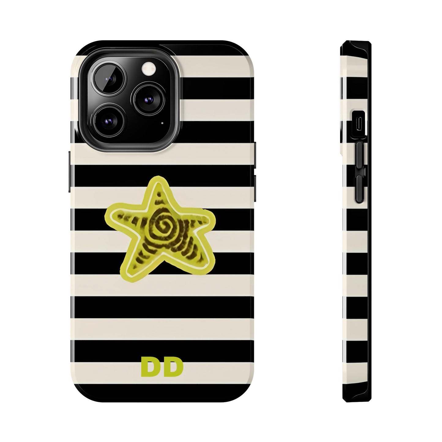 Striped Lime Star Phone Case