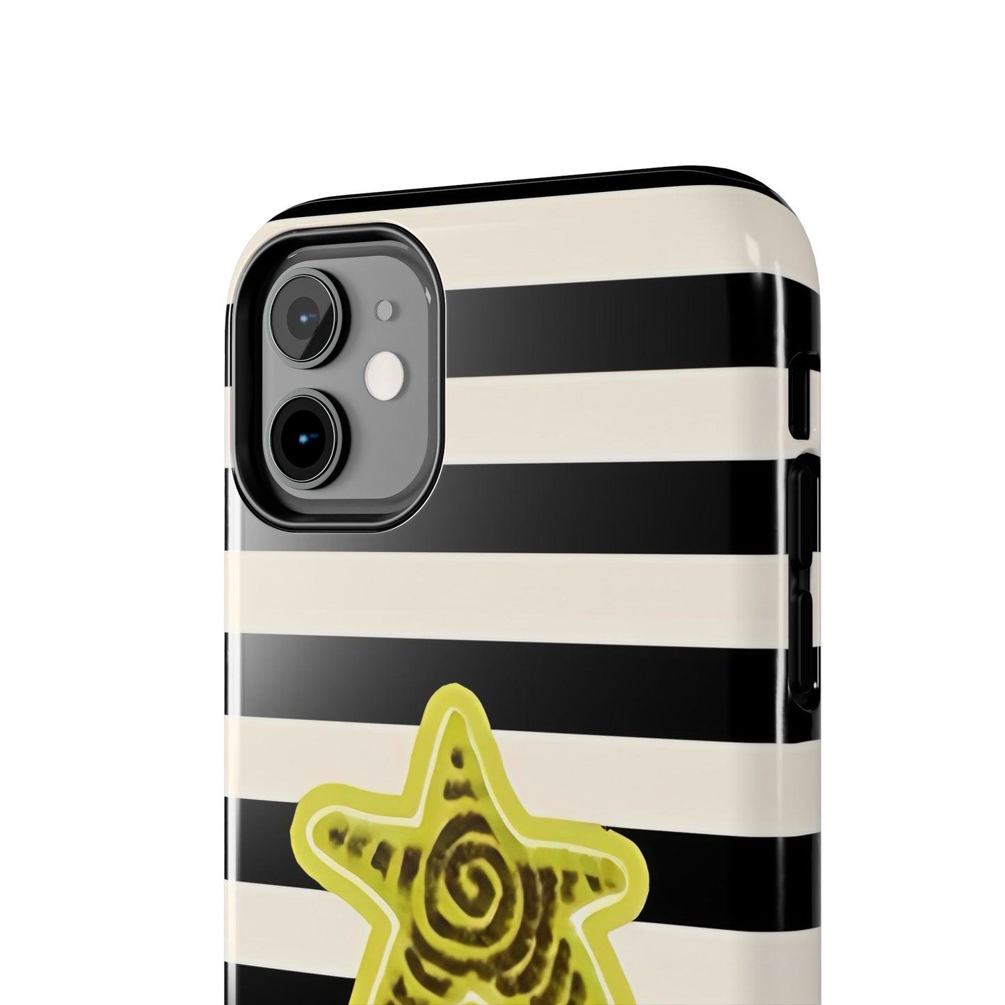 Striped Lime Star Phone Case