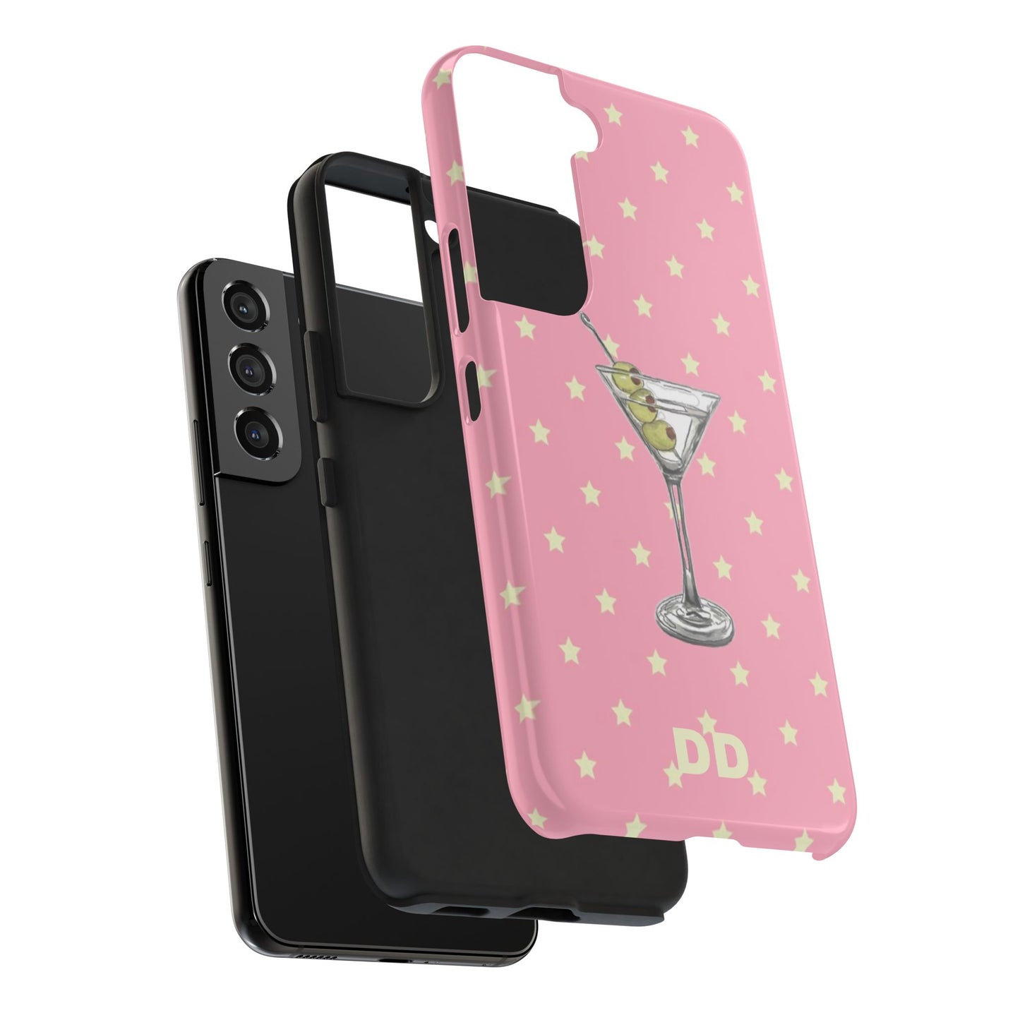 Martini Phone Case in Pink & Crème Stars