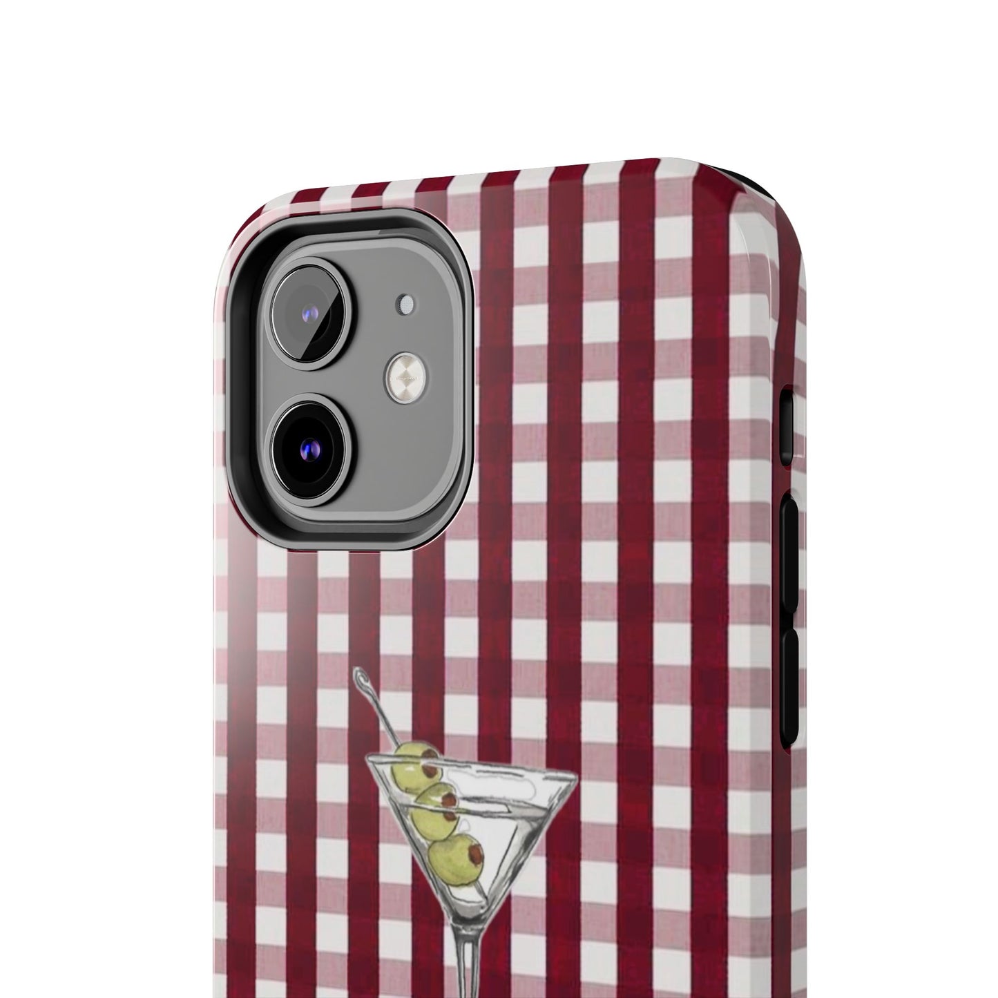 Martini Phone Case in Cherry Red Checker