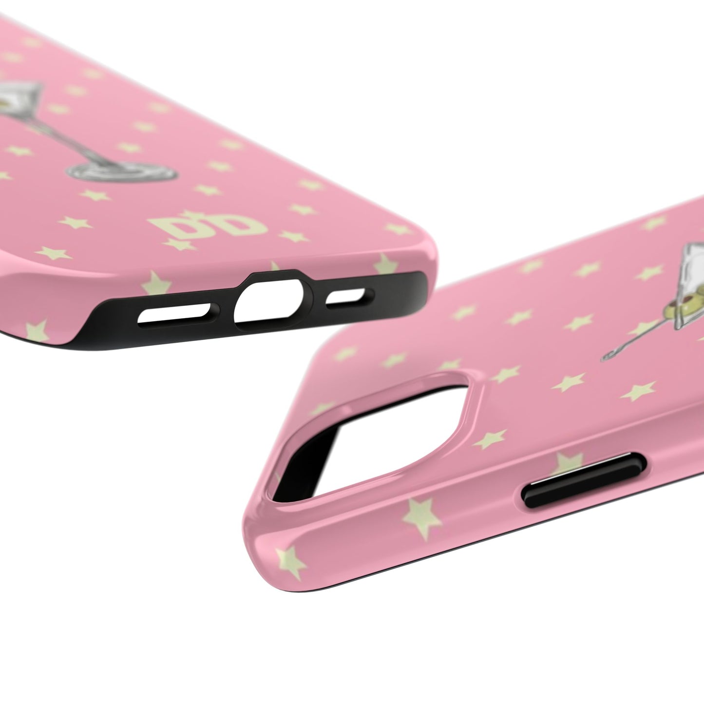 Martini Phone Case in Pink & Crème Stars
