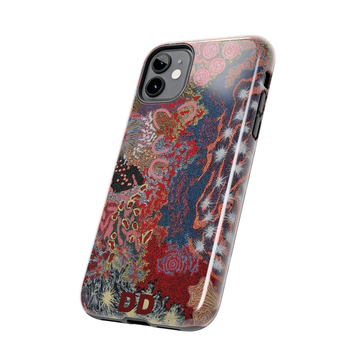 Mosaic Patchwork Phone Case — Multicolour Rainbow Geometric Mosaic Design, view 10 — MagSafe Compatible | Digital Divas