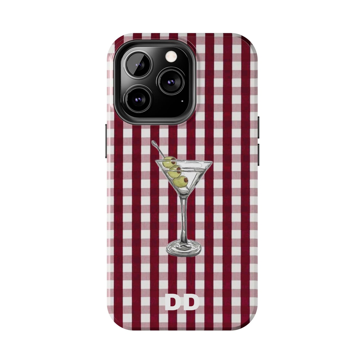 Martini Phone Case in Cherry Red Checker